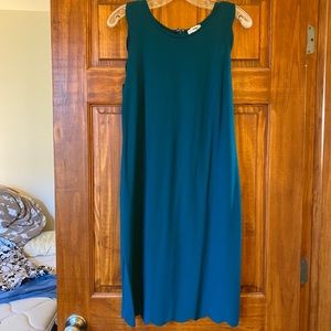 $130 Sleeveless teal dress a pea in the pod medium